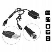 TV ir radijo antenos stiprintuvas, 25 dB, F tipo jungtis, USB maitinimas
