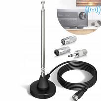 Radijo teleskopinė antena HIFI FM DAB, signalo stiprinimo komplektas