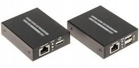 HDMI siųstuvas su USB, iki 40 m per vytą porą, EXTENDER HDMI+USB-EX-70-4K-PRO 4K