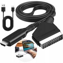 SCART į HDMI keitiklio adapterio laidas televizoriui, monitoriui, projektoriui