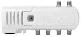 Stiprintuvas-skirstytuvas Televes 1/4 DVB-T2, 5 TV išėjimai, tinka priedėliams ir televizoriams