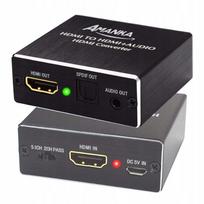 HDMI optinis keitiklis AMANKA 4Kx2K, garso išskyriklis, tinka PS3, Xbox, DVD, PS4