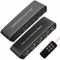 HDMI skirstytuvas, 3 įėjimai, 4K, HDMI 2.0, 60 Hz