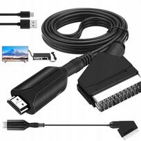 Kabelių adapteris Euro Scart į HDMI, Full HD