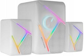 Kompiuterinės kolonėlės 2.1 su RGB apšvietimu, žemųjų dažnių garsiakalbiu, 35W, USB