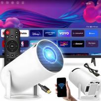 Nešiojamas Full HD projektorius su Android TV, WiFi ir garsiakalbiu