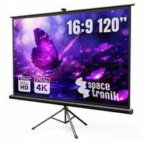 Nešiojamas 120" projekcinis ekranas su trikoju, 16:9, FULL HD, 4K