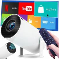 Nešiojamas 4K LED projektorius su „Android“, WiFi ir garsiakalbiu