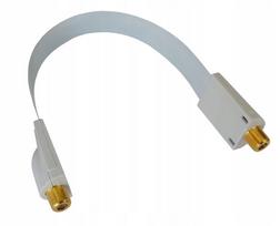 Langinės antenos adapteris F, balta, 26 cm kabelis