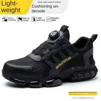 Labor Insurance Shoes, Four-season Anti-smash and Stab-proof, Lightweight and Breathable Plastic Bag Head, Cushioning Insulating Shoes 37