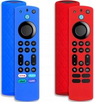 Nuotolinio valdymo pultelio silikoniniai dėklai Fire TV Stick 4K Max, 2 vnt., raudonas ir mėlynas