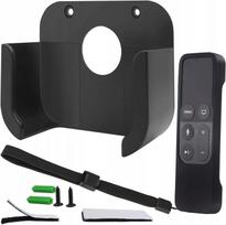 Sieninis nuotolinio valdymo pultelio laikiklis, suderinamas su Apple TV, juodos spalvos