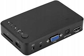 HDMI medijos grotuvas, juodas, 1080P HD, su nuotolinio valdymo pultu