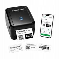 Terminis spausdintuvas etiketėms, USB ir Bluetooth, suderinamas su Inpost, Allegro, DPD