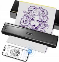 Bluetooth tatuiruočių spausdintuvas TATTMUSE, juodas, 10 lapų popieriaus