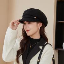 Women Newsboy Cap Cuffed Brim Beret Cap Vintage Octagonal Hats Slouchy Painter Hat for Outdoor   Beanie Hats for Women average size juoda