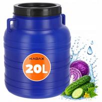 Plastikinis 20 l statinaitė raugintiems kopūstams, vandeniui, su dangčiu