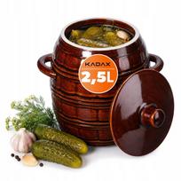 Akmeninė 2,5 l raugimo statinė su dangčiu agurkams ir kopūstams