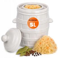 Akmens masės raugimo indas agurkams ir kopūstams, 5 l, su apvadu