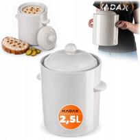 Akmens masės rauginimo statinė 2,5 l, su flanšu, kopūstams ir agurkams