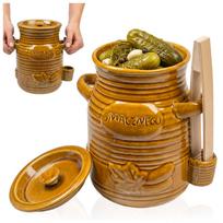 Keraminis 3,5 l indas rauginimui – agurkams, kopūstams, lašiniams, bigosui