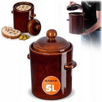 Alyvuogių statinė agurkams, 5 l, keraminė, su sandariu dangčiu
