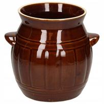 Akmens masės rauginimo statinė, 2,7 l, ruda
