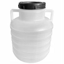 Plastikinis 10 l statinaitis raugintiems kopūstams, su rankenomis, baltas F&R