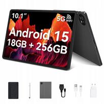 Planšetė 10.1" Android 15, IPS, 6+12GB RAM, 256GB, su klaviatūra ir dėklu