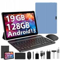 Planšetinis kompiuteris 10.1", 19GB RAM, 128GB atmintis, Android 13, 5G WiFi, 8000 mAh baterija, 1280x800, mėlynas