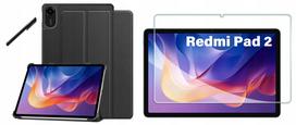 Dėklas, apsauginis stiklas ir rašiklis XIAOMI REDMI PAD 2 11" (2025), 3 viename