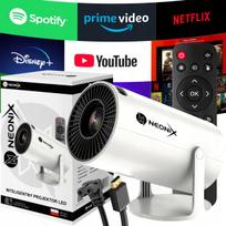 Neonix nešiojamas projektorius su Android TV, 4K, WiFi, Full HD, integruotas garsiakalbis