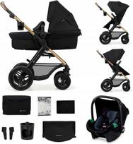 Vaikiška vežimėlis 3in1 Kinderkraft MOOV 2 AIR, juodas