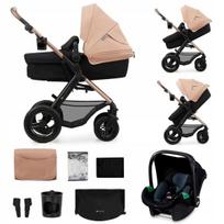 Vežimėlis 3in1 Kinderkraft MOOV 2 AIR, smėlio spalvos
