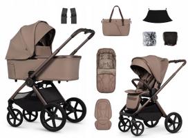 Vežimėlis VENICCI UPLINE 3in1 SAND su automobiline kėdute Astrid i-Size