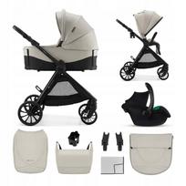 Vaikiška vežimėlio sistema Kinderkraft Vesto 2, 3in1, iki 22 kg, smėlio spalvos