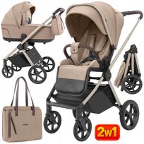Vežimėlis Carrello Ultra 2in1 su lopšiu, dideli ratai, 0–22 kg
