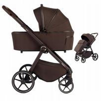 Vežimėlis DADA Prams Flux 2in1 su priedais, ruda spalva
