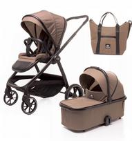 Vežimėlis 2in1 4Baby Foster Mokka, priekinis ir galinis