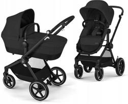 Kūdikio vežimėlis Cybex Gold EOS Lux 2 in 1, nuo gimimo iki 22 kg, Moon Black