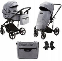 Vežimėlis ADAMEX ZICO NEW 2in1 su krepšiu, adapteriais, folija, XXL komplektas / TK-60