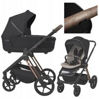 Vežimėlis ESPIRO MILOO 2.0 2in1, Diamond Black, XXL komplektas