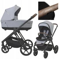 Vežimėlis ESPIRO MILOO 2.0 2in1 UNIQUE DOVE k. 303, XXL rinkinys