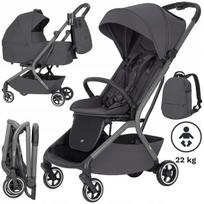 Vežimėlis CARRELLO MAGIC, su lopšiu ir krepšiu, 0–22 kg