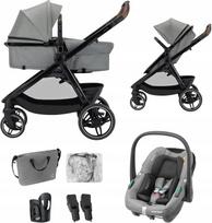 Vežimėlis 3in1 Maxi-Cosi Zelia Select su Cabriofix S i-Size autokėdute, pilkas