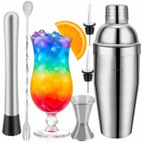Kokteilių ruošimo rinkinys su 700 ml plaktuve, 6 dalių, puikiai tinka dovanai