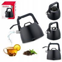 Arbatinukas KLAUSBERG KB-7915, 2,5 l, storas dugnas, juodas, tinka indukcijai ir dujinei viryklei