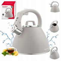 Virdulys Klausberg KB-7953, 2.5 l, smėlio spalvos, tinka indukcinei ir dujinei viryklei, su švilpuku, plieninis