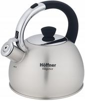 Nerūdijančio plieno virdulys su švilpuku HOFFNER Elegance, 2 l, sidabrinis, lengvas