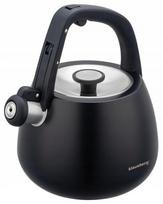 Nerūdijančio plieno virdulys 2,5 l, juodas matinis, KLAUSBERG KB-7774, tinkamas dujinei ir indukcinei viryklei